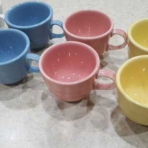 Set of 8 Fiestaware Teacups